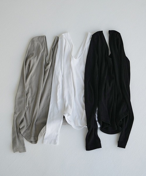 セール】RIB V NECK TOPS（Tシャツ/カットソー）｜CLANE（クラネ