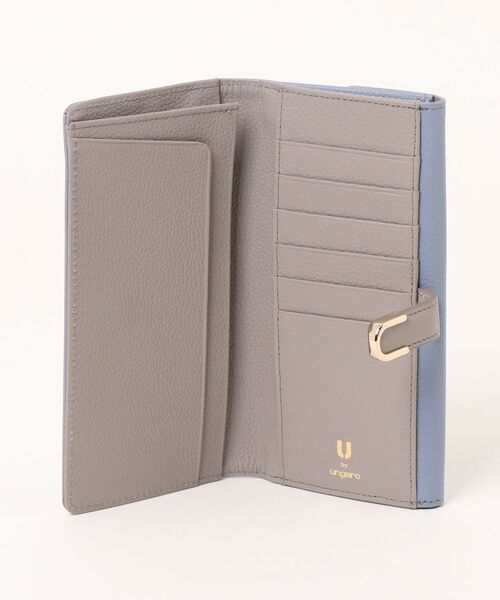 U by ungaro シルヴィー 外ポケット長財布［ユーバイ ウンガロ］牛革 U by ungaro(ユーバイウンガロ) シルヴィー 外ポケット長財布（財布