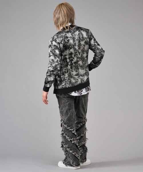 REGIEVO(レジエボ)の「フリンジフレアデニムパンツ(デニムパンツ・メンズ・ブラック/インディゴブルー・LARGE/MEDIUM)」の14枚目の写真