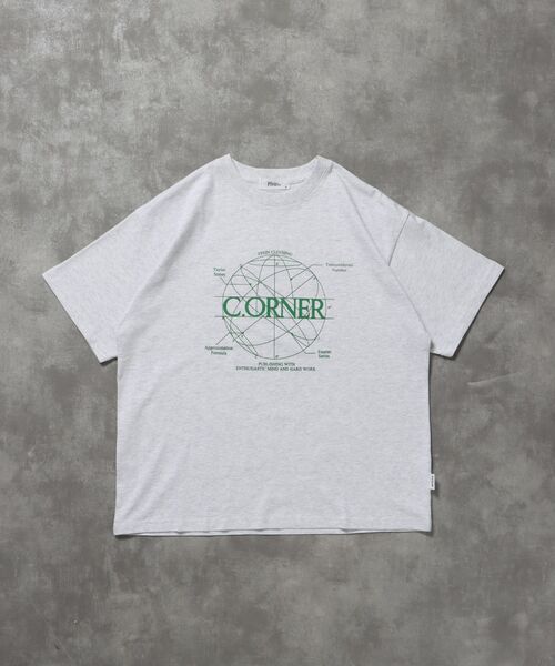 FFEIN（フェイン）の「【FFEIN（フェイン）】サークルアート線画プリントTシャツツ/ Tシャツ クルーネック 半袖 プリント サークルロゴ（Tシャツ/カットソー・メンズ・ブラック/ホワイト/ブラウン/イエロー/ネイビー/アッシュグレー/ライトブルー・SMALL/MEDIUM/LARGE）」の3枚目の写真