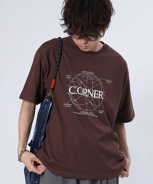 FFEIN(フェイン)の「【FFEIN(フェイン)】サークルアート線画プリントTシャツツ/ Tシャツ クルーネック 半袖 プリント サークルロゴ(Tシャツ/カットソー・メンズ・ブラック/ホワイト/ブラウン/イエロー/ネイビー/アッシュグレー/ライトブルー・SMALL/MEDIUM/LARGE)」の17枚目の写真