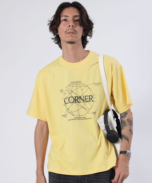 FFEIN(フェイン)の「【FFEIN(フェイン)】サークルアート線画プリントTシャツツ/ Tシャツ クルーネック 半袖 プリント サークルロゴ(Tシャツ/カットソー・メンズ・ブラック/ホワイト/ブラウン/イエロー/ネイビー/アッシュグレー/ライトブルー・SMALL/MEDIUM/LARGE)」の21枚目の写真