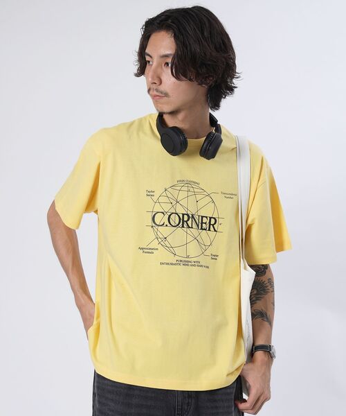 FFEIN(フェイン)の「【FFEIN(フェイン)】サークルアート線画プリントTシャツツ/ Tシャツ クルーネック 半袖 プリント サークルロゴ(Tシャツ/カットソー・メンズ・ブラック/ホワイト/ブラウン/イエロー/ネイビー/アッシュグレー/ライトブルー・SMALL/MEDIUM/LARGE)」の22枚目の写真