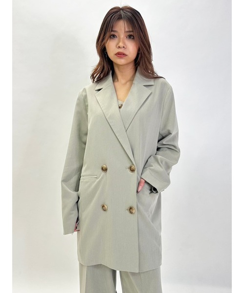 EGOIST（エゴイスト）の「ダブルブレストジャケット（セットアップ・レディース・ベージュ/ブラック/グレー・FREE）」の3枚目の写真