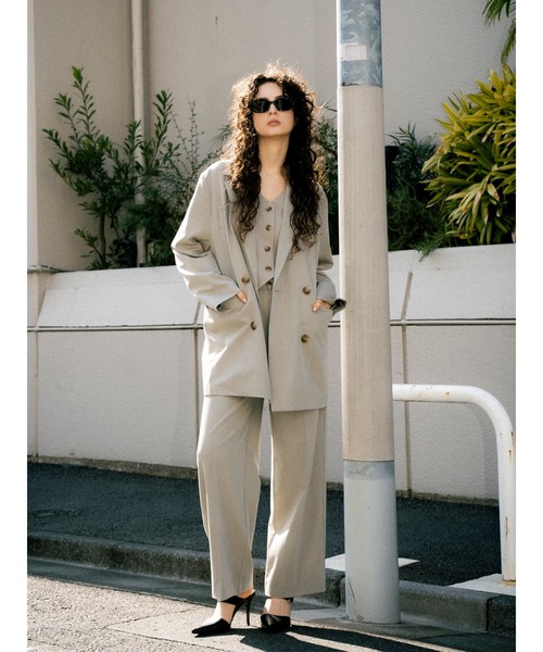 EGOIST（エゴイスト）の「ダブルブレストジャケット（セットアップ・レディース・ベージュ/ブラック/グレー・FREE）」の7枚目の写真