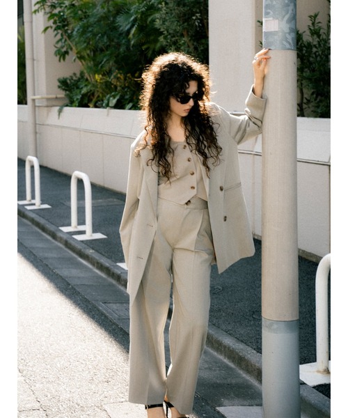 EGOIST（エゴイスト）の「ダブルブレストジャケット（セットアップ・レディース・ベージュ/ブラック/グレー・FREE）」の9枚目の写真