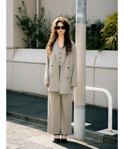 EGOIST（エゴイスト）の「ダブルブレストジャケット（セットアップ・レディース・ベージュ/ブラック/グレー・FREE）」の10枚目の写真