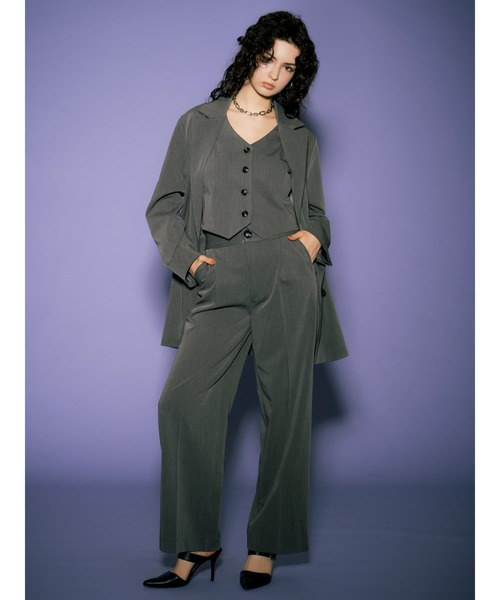 EGOIST（エゴイスト）の「ダブルブレストジャケット（セットアップ・レディース・ベージュ/ブラック/グレー・FREE）」の13枚目の写真