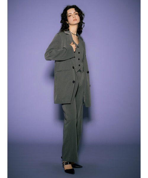 EGOIST（エゴイスト）の「ダブルブレストジャケット（セットアップ・レディース・ベージュ/ブラック/グレー・FREE）」の14枚目の写真