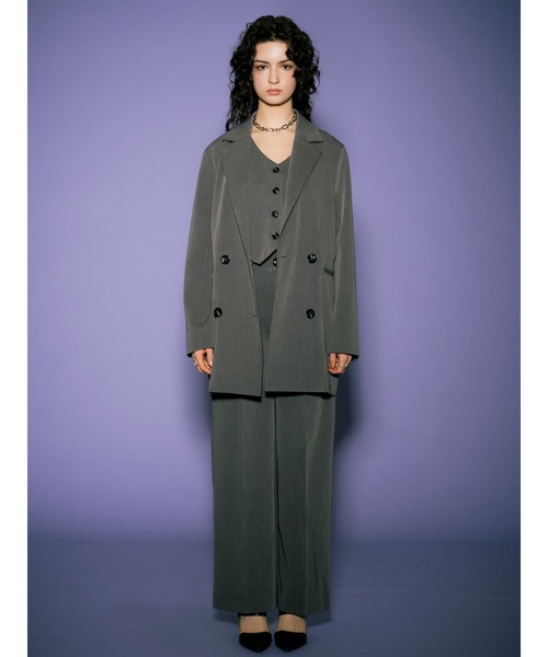 EGOIST（エゴイスト）の「ダブルブレストジャケット（セットアップ・レディース・ベージュ/ブラック/グレー・FREE）」の15枚目の写真