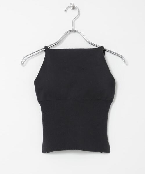 THE GOODLAND MARKET(ザグッドランドマーケット)の「nakes Cotton Silk Halter Tank(タンクトップ・レディース・ブラック系その他/ライトグレー/オレンジ・1)」の2枚目の写真