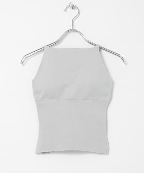 THE GOODLAND MARKET(ザグッドランドマーケット)の「nakes Cotton Silk Halter Tank(タンクトップ・レディース・ブラック系その他/ライトグレー/オレンジ・1)」の4枚目の写真