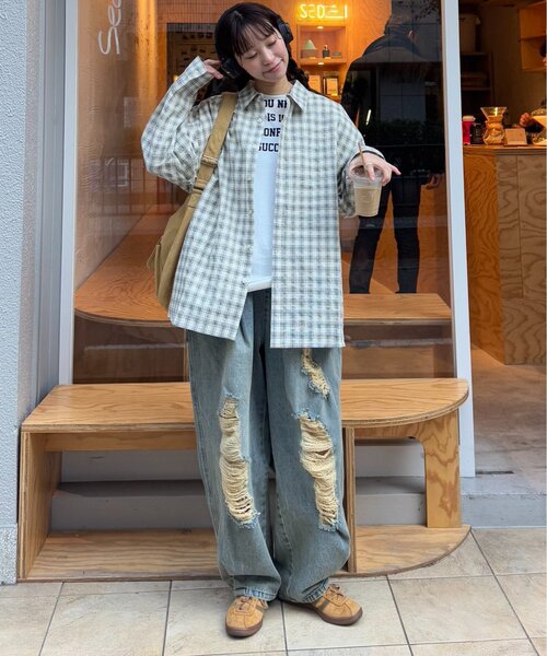 CIAOPANIC TYPY（チャオパニックティピー）の「【UNISEX】ポコポコチェックシャツ（シャツ/ブラウス・メンズ・レッド/アイボリー/イエロー/ネイビー・LARGE/MEDIUM）」の13枚目の写真