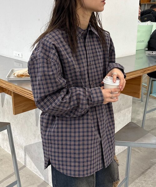 CIAOPANIC TYPY（チャオパニックティピー）の「【UNISEX】ポコポコチェックシャツ（シャツ/ブラウス・メンズ・レッド/アイボリー/イエロー/ネイビー・LARGE/MEDIUM）」の17枚目の写真