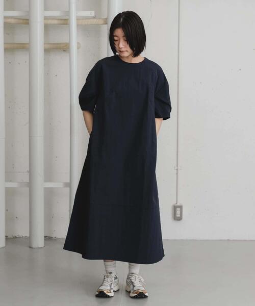 EKAL(エカル)の「『撥水/UVカット/UR TECH』 ナイロンタッサーワンピース(ワンピース・レディース・ネイビー/グレー/ブルー/ベージュ系その他/ブラウン・ONE)」の6枚目の写真