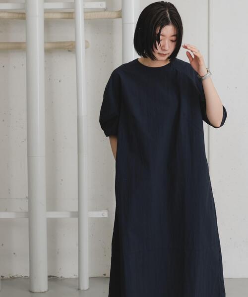 EKAL(エカル)の「『撥水/UVカット/UR TECH』 ナイロンタッサーワンピース(ワンピース・レディース・ネイビー/グレー/ブルー/ベージュ系その他/ブラウン・ONE)」の7枚目の写真