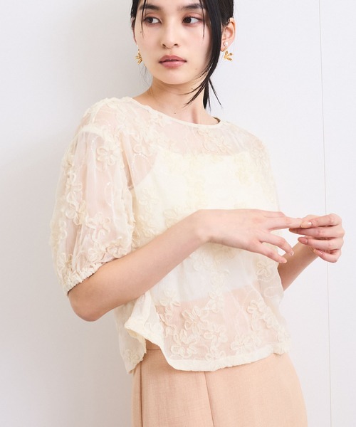 VIS（ビス）の「コード刺繍シアープルオーバー（Tシャツ/カットソー・レディース・キナリ/ブラック・FREE）」の13枚目の写真