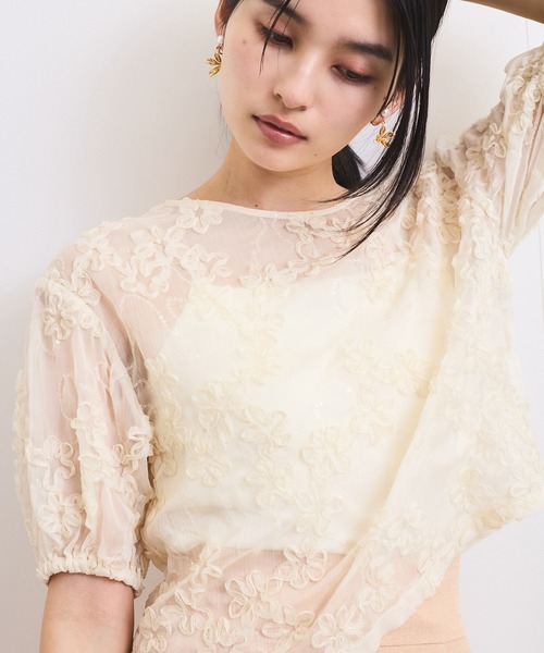 VIS（ビス）の「コード刺繍シアープルオーバー（Tシャツ/カットソー・レディース・キナリ/ブラック・FREE）」の12枚目の写真