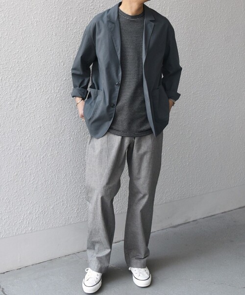 SHIPS any（シップス エニィ）の「SHIPS any:〈接触冷感/遮熱等〉ハイブリッドリネン リラックス ジャケット (セットアップ対応)25SS◇（テーラードジャケット・メンズ・ダークブルー/ネイビー/ライトオリーブ/チャコールグレー・SMALL/MEDIUM/LARGE/X-LARGE）」の17枚目の写真