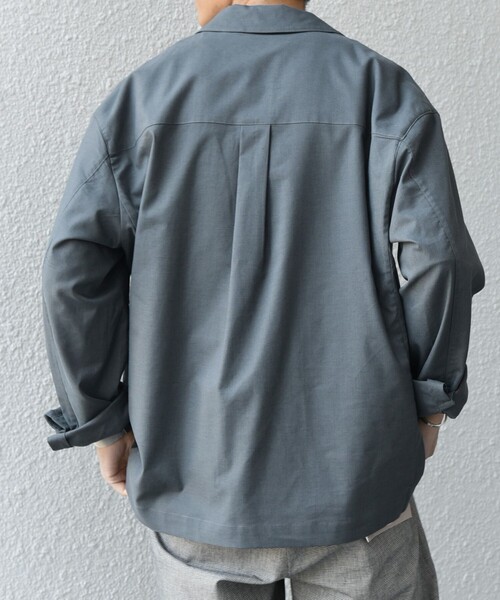 SHIPS any（シップス エニィ）の「SHIPS any:〈接触冷感/遮熱等〉ハイブリッドリネン リラックス ジャケット (セットアップ対応)25SS◇（テーラードジャケット・メンズ・ダークブルー/ネイビー/ライトオリーブ/チャコールグレー・SMALL/MEDIUM/LARGE/X-LARGE）」の20枚目の写真