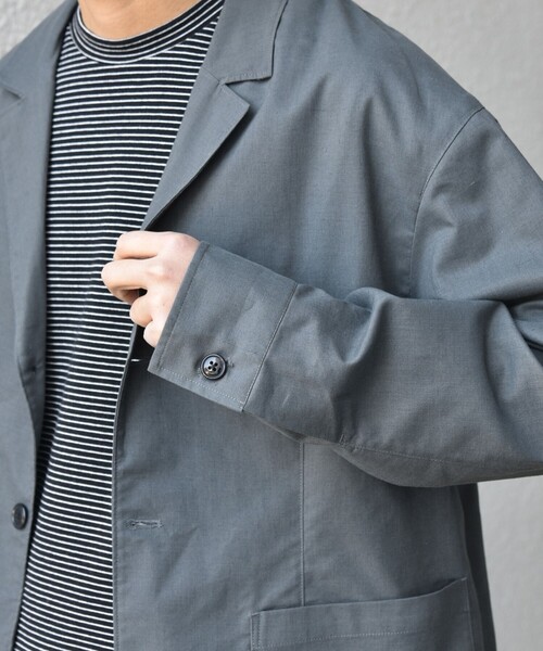 SHIPS any（シップス エニィ）の「SHIPS any:〈接触冷感/遮熱等〉ハイブリッドリネン リラックス ジャケット (セットアップ対応)25SS◇（テーラードジャケット・メンズ・ダークブルー/ネイビー/ライトオリーブ/チャコールグレー・SMALL/MEDIUM/LARGE/X-LARGE）」の21枚目の写真