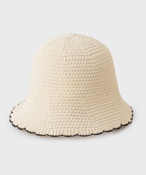 OPAQUE.CLIP(オペークドットクリップ)の「スカラップバケットハット(ハット・レディース・ブラック/オフホワイト・00)」の3枚目の写真