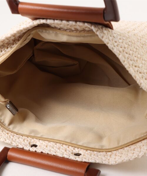 Ritzy(リッツィー)の「2way 配色切り替えかごショルダーバッグ ハンドバッグ(かごバッグ・レディース・ベージュ/アイボリー・FREE)」の4枚目の写真