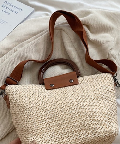 Ritzy(リッツィー)の「2way 配色切り替えかごショルダーバッグ ハンドバッグ(かごバッグ・レディース・ベージュ/アイボリー・FREE)」の18枚目の写真