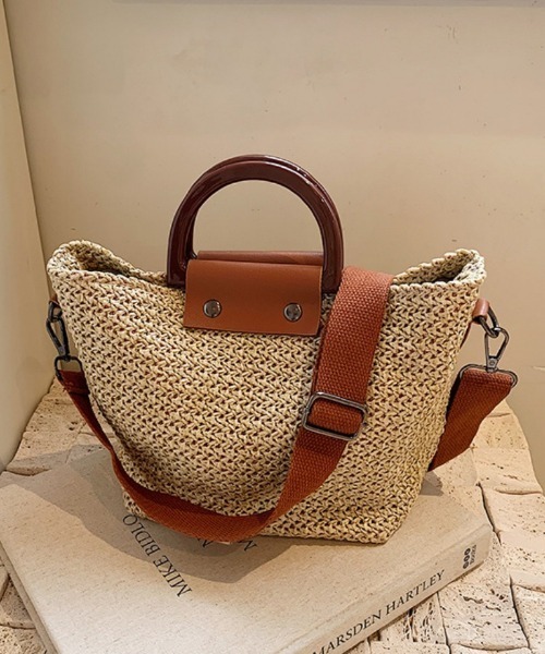 Ritzy(リッツィー)の「2way 配色切り替えかごショルダーバッグ ハンドバッグ(かごバッグ・レディース・ベージュ/アイボリー・FREE)」の11枚目の写真