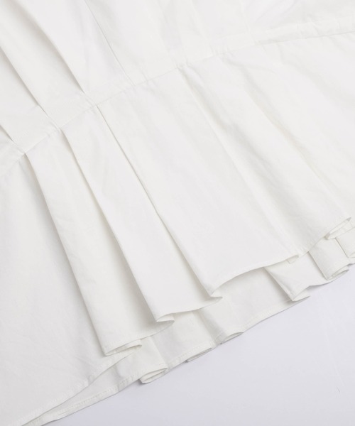 AMELY（エミリー）の「ドロストリボン プリーツヘムブラウス（シャツ/ブラウス・レディース・ブラック/ホワイト・フリー）」の6枚目の写真