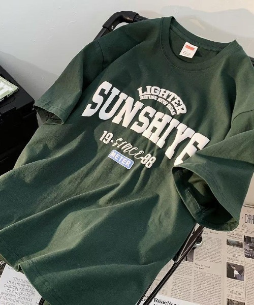 LETee(レティー)の「ビッグシルエットロゴプリントティーシャツ(Tシャツ/カットソー・レディース・グリーン/ブラック/ホワイト・FREE)」の3枚目の写真
