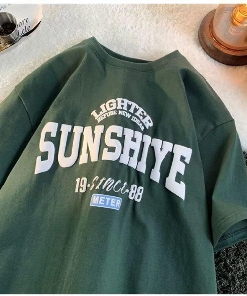 LETee(レティー)の「ビッグシルエットロゴプリントティーシャツ(Tシャツ/カットソー・レディース・グリーン/ブラック/ホワイト・FREE)」の5枚目の写真
