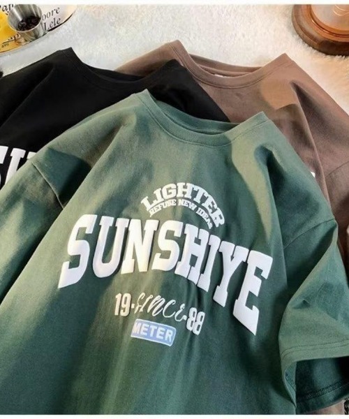 LETee(レティー)の「ビッグシルエットロゴプリントティーシャツ(Tシャツ/カットソー・レディース・グリーン/ブラック/ホワイト・FREE)」の6枚目の写真