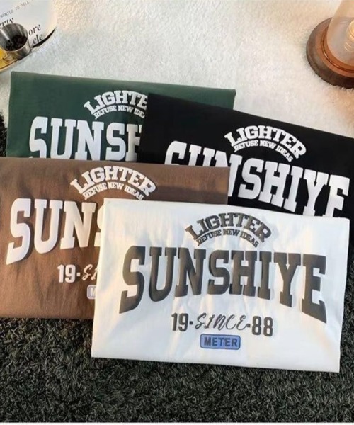 LETee(レティー)の「ビッグシルエットロゴプリントティーシャツ(Tシャツ/カットソー・レディース・グリーン/ブラック/ホワイト・FREE)」の9枚目の写真