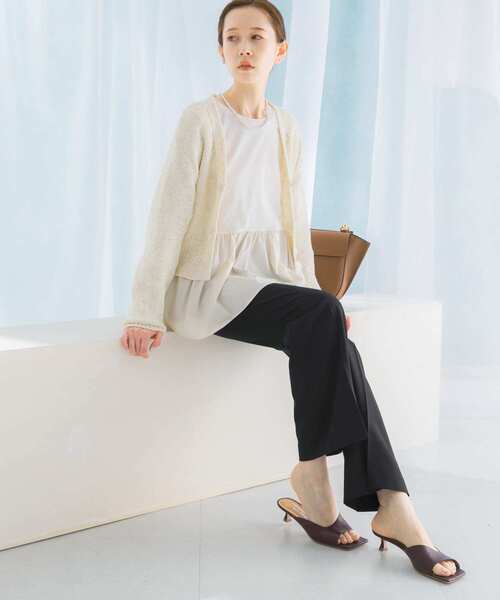 URBAN RESEARCH ROSSO WOMEN（アーバンリサーチ　ロッソ）の「ペプラムドッキングプルオーバー（Tシャツ/カットソー・レディース・ブラック/アイボリー・FREE）」の20枚目の写真