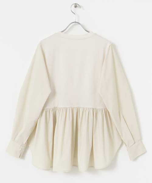 URBAN RESEARCH ROSSO WOMEN（アーバンリサーチ　ロッソ）の「ペプラムドッキングプルオーバー（Tシャツ/カットソー・レディース・ブラック/アイボリー・FREE）」の8枚目の写真