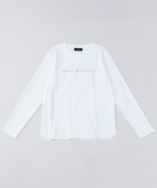 Daniel Wellington（ダニエルウェリントン）の「【Daniel Wellington】ストレッチコットンクルーネックロングスリーブTシャツ（Tシャツ/カットソー・レディース・ホワイト/ブラック・M/S/L）」の2枚目の写真
