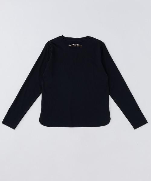 Daniel Wellington（ダニエルウェリントン）の「【Daniel Wellington】ストレッチコットンクルーネックロングスリーブTシャツ（Tシャツ/カットソー・レディース・ホワイト/ブラック・M/S/L）」の3枚目の写真