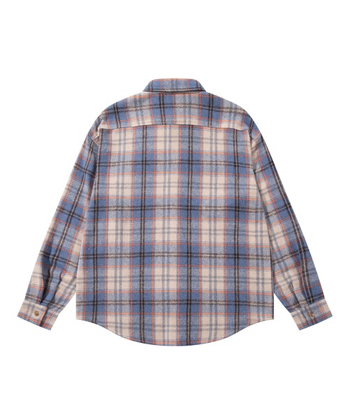 HOOK(フック)の「HOOK -original- 古着風チェック柄コットンオーバーシャツ(シャツ/ブラウス・メンズ・ブルー・X-LARGE/LARGE/MEDIUM)」の7枚目の写真