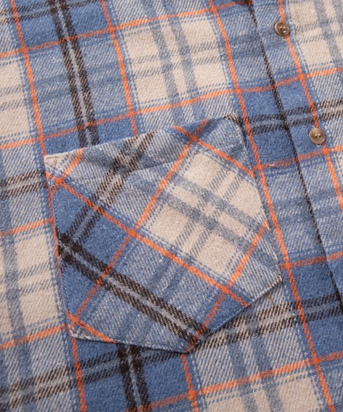 HOOK(フック)の「HOOK -original- 古着風チェック柄コットンオーバーシャツ(シャツ/ブラウス・メンズ・ブルー・X-LARGE/LARGE/MEDIUM)」の10枚目の写真