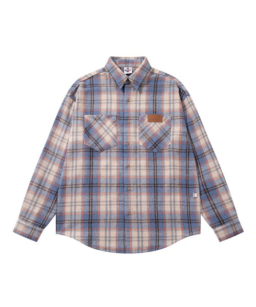 HOOK(フック)の「HOOK -original- 古着風チェック柄コットンオーバーシャツ(シャツ/ブラウス・メンズ・ブルー・X-LARGE/LARGE/MEDIUM)」の6枚目の写真