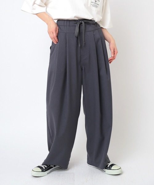 URCH RNA(アーチ アールエヌエー)の「R4325 コックさんのイージースラックスパンツ(その他パンツ・レディース・グレイッシュベージュ/チャコールグレー/グリーン・FREE)」の2枚目の写真