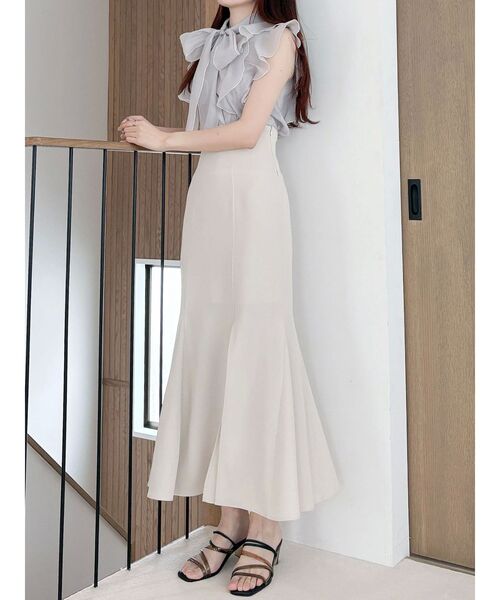 MERCURYDUO(マーキュリーデュオ)の「オーガンジー配色メローラッフルフリルブラウス(シャツ/ブラウス・レディース・ベビーピンク/グレー/オフホワイト・FREE)」の17枚目の写真
