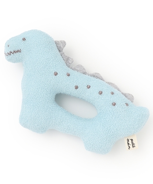 petit main（プティマイン）の「恐竜ラトル（その他ベビー用品・キッズ・サックスブルー/ライトグリーン・F）」の2枚目の写真