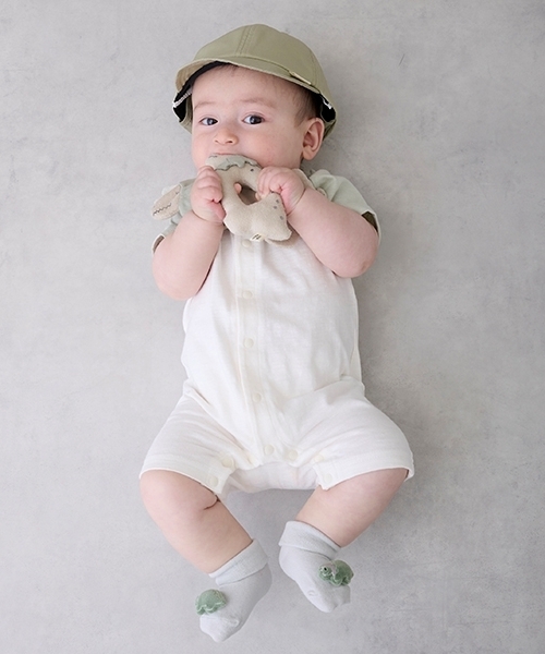 petit main（プティマイン）の「恐竜ラトル（その他ベビー用品・キッズ・サックスブルー/ライトグリーン・F）」の5枚目の写真