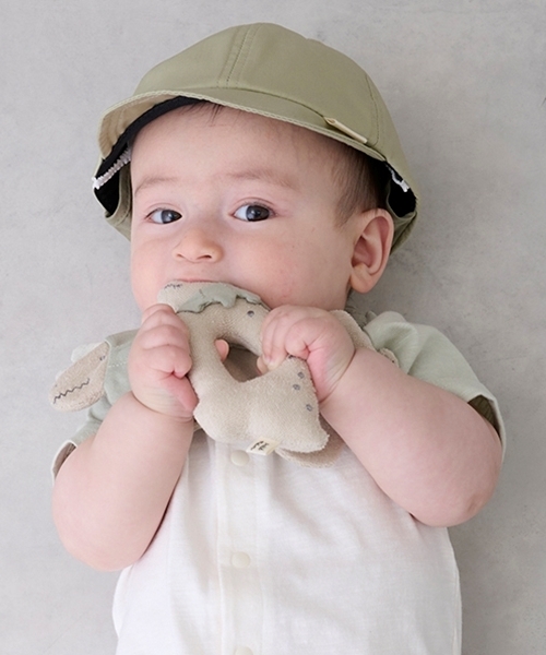 petit main（プティマイン）の「恐竜ラトル（その他ベビー用品・キッズ・サックスブルー/ライトグリーン・F）」の6枚目の写真