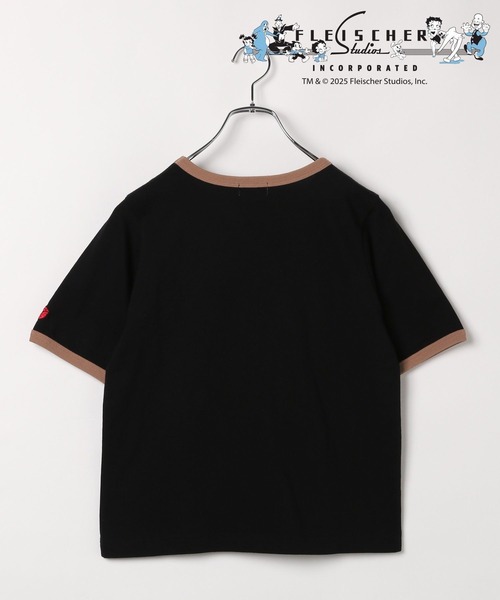 LEPSIM(レプシィム)の「【BETTY BOOP(TM)】プリントリンガーT 327016(Tシャツ/カットソー・レディース・ブラック/アイボリー・FREE)」の3枚目の写真