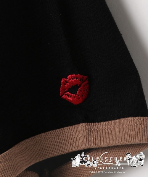LEPSIM(レプシィム)の「【BETTY BOOP(TM)】プリントリンガーT 327016(Tシャツ/カットソー・レディース・ブラック/アイボリー・FREE)」の11枚目の写真