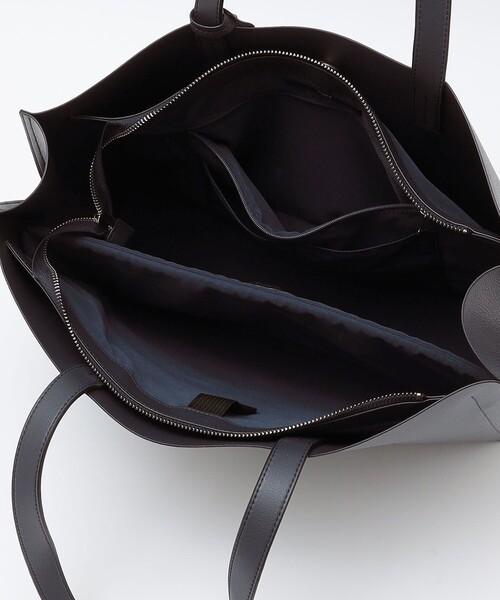 ☆美品☆SHIPS シップス　ビジネスバック　レザー　シボ　ネイビー　大容量 SHIPS ビジネスバッグ SHIPS: レザー ブリーフ バッグ メンズ
