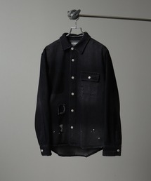 Art re A select（アトリエセレクト）の「10ozヘビーウェイトダメージリメイクデザインデニムシャツ（シャツ/ブラウス）」